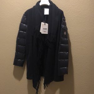 COPY - Moncler Grand new Mantella Down Puffer Sleeve Wool Cape Coat